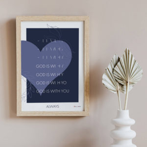 god is with you print